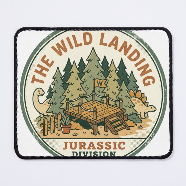 Item preview, The Wild Landing Jurassic Division Badge Sticker designed and sold by TheWildLanding.