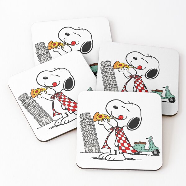 Item preview, Snoopy Eats Pizza by Leaning Tower and Scooters designed and sold by maegilldepus.