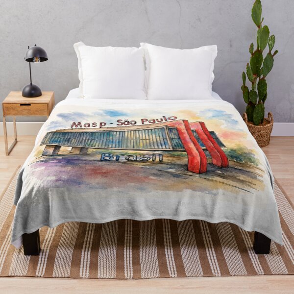 Item preview, Masp Museu de Arte de Sao Paulo – Watercolor Landmark Art designed and sold by Sampa In Focus.