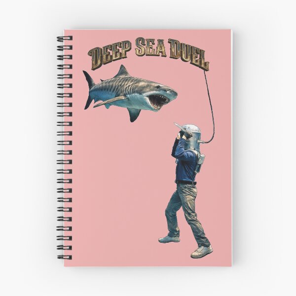 Item preview, Vintage Diver with a Diving Helmet Fighting Off a Tiger Shark URM designed and sold by urmaddad.