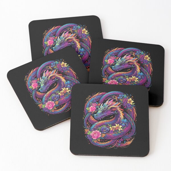 Item preview, Colorful Floral Dragon Fantasy Design for Dragon Lovers designed and sold by Ostericaimusa.