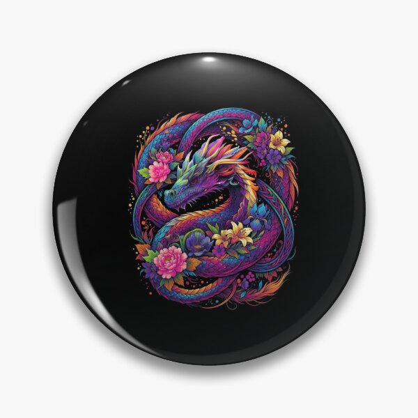 Item preview, Colorful Floral Dragon Fantasy Design for Dragon Lovers designed and sold by Ostericaimusa.