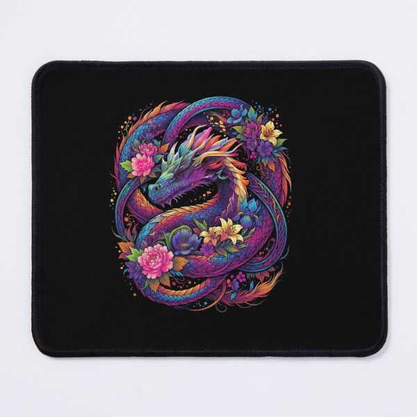 Item preview, Colorful Floral Dragon Fantasy Design for Dragon Lovers designed and sold by Ostericaimusa.