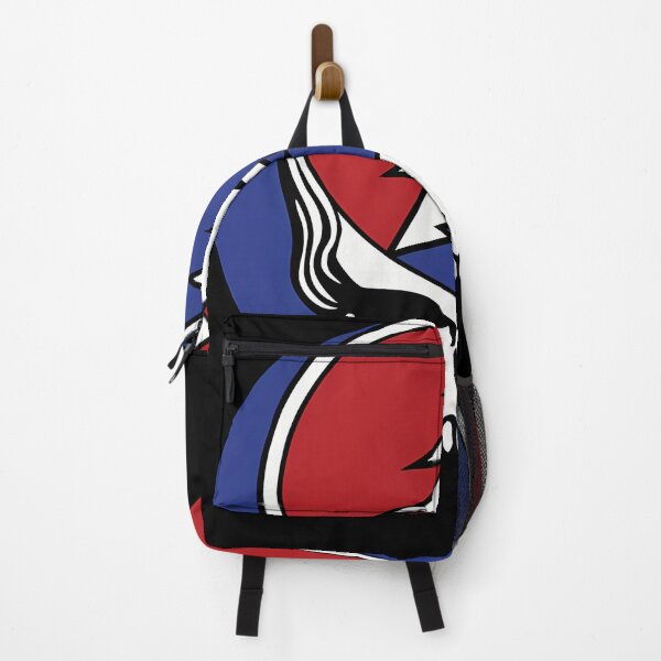 Item preview, Skull Lightning Bolt Red Blue Split Circle designed and sold by RichardScanlen.