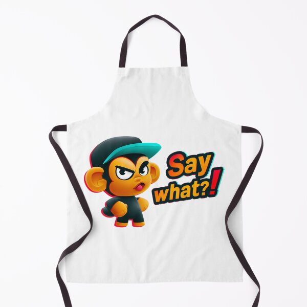 Item preview, Angry Cartoon Monkey Sticker With 'Say What?' Text Graphic Conveying Attitude And Surprise designed and sold by KanDa-Shop.