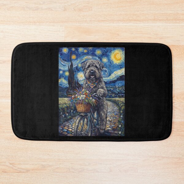 Item preview, Bouvier des Flandres Biking Bike Starry Night Van Gogh Art Dog Lover designed and sold by dian-rody-crest.