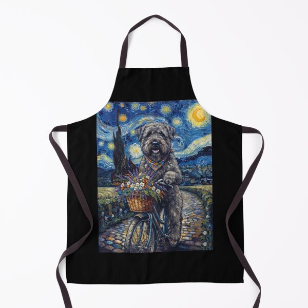 Item preview, Bouvier des Flandres Biking Bike Starry Night Van Gogh Art Dog Lover designed and sold by dian-rody-crest.