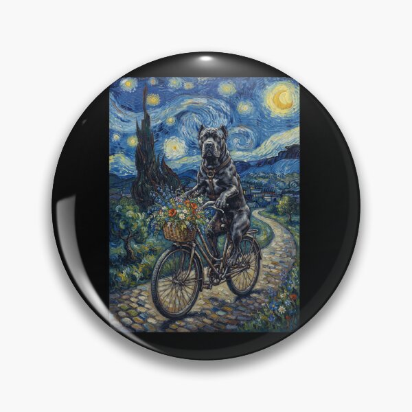 Item preview, Cane Corso Biking Bike Starry Night Van Gogh Art Dog Lover designed and sold by dian-rody-crest.