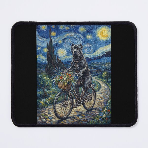 Item preview, Cane Corso Biking Bike Starry Night Van Gogh Art Dog Lover designed and sold by dian-rody-crest.