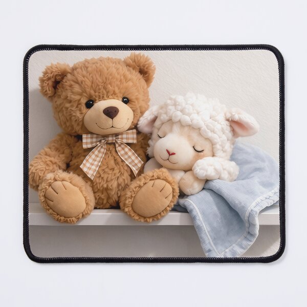 Item preview, Teddy Bear and Sleepy Lamb on a Shelf 1A designed and sold by CrumbBumStudio.