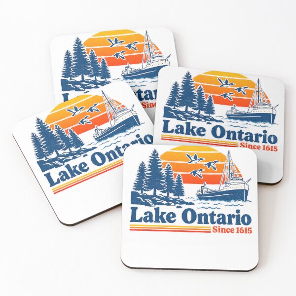 Item preview, Lake Ontario Since 1615 Vintage Freighter Sunset designed and sold by KireVeronica.