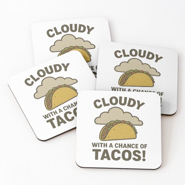 Item preview, Cloudy with a Chance of Tacos T-shirt designed and sold by Pickleball 623.