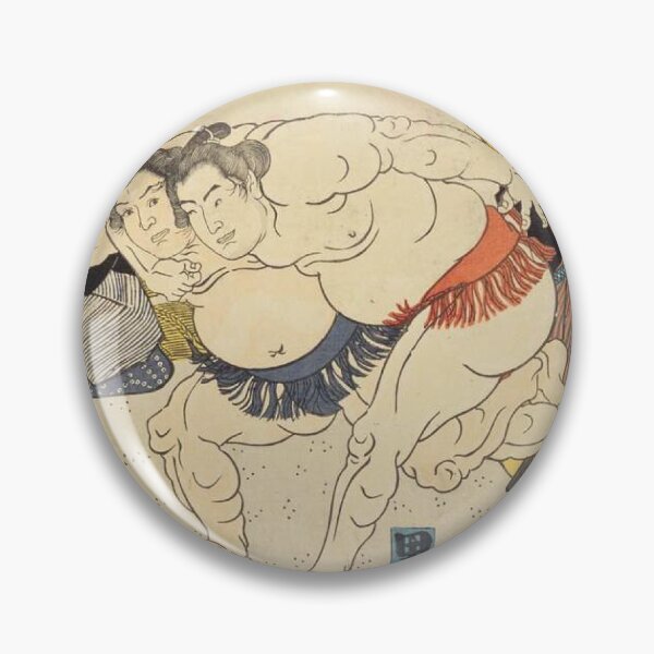 Item preview, Vintage Japanese Sumo Wrestlers Ukiyo-e Woodblock Print Art designed and sold by vekotpu.