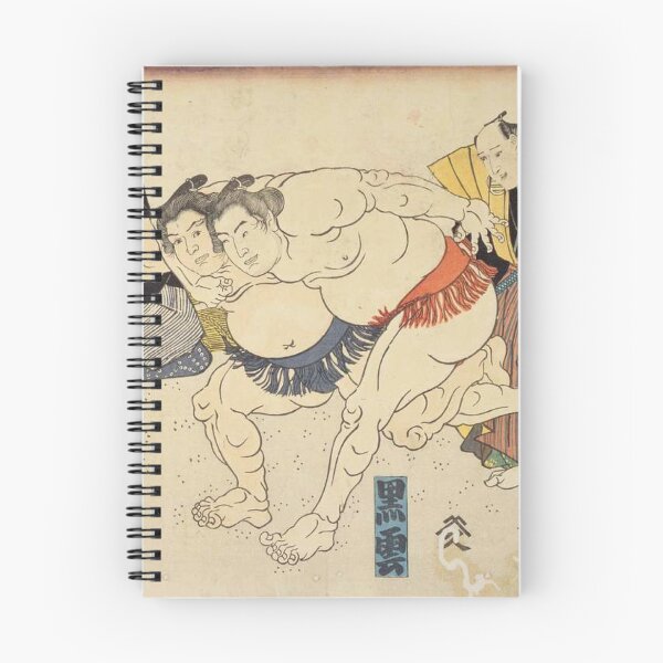 Item preview, Vintage Japanese Sumo Wrestlers Ukiyo-e Woodblock Print Art designed and sold by vekotpu.