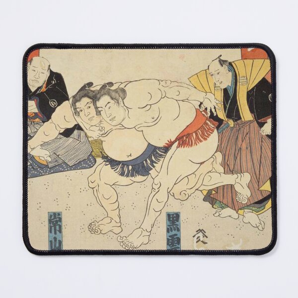Item preview, Vintage Japanese Sumo Wrestlers Ukiyo-e Woodblock Print Art designed and sold by vekotpu.