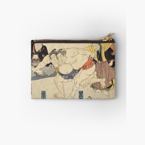 Item preview, Vintage Japanese Sumo Wrestlers Ukiyo-e Woodblock Print Art designed and sold by vekotpu.