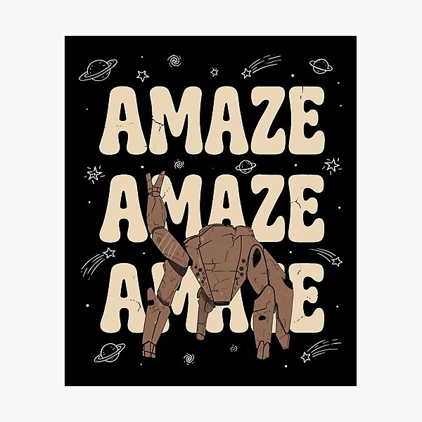 Item preview, Amaze Robot Space Retro Graphic Tee designed and sold by naPalin03.