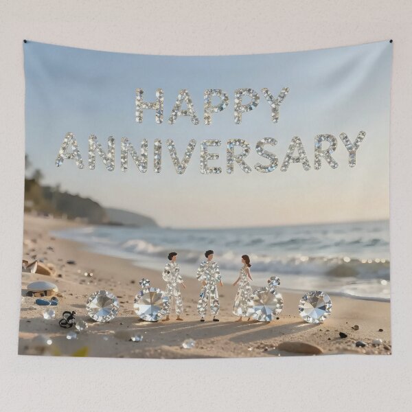 Item preview, Happy Anniversary – Tropical Beach Romance designed and sold by Nomad-Maynard.