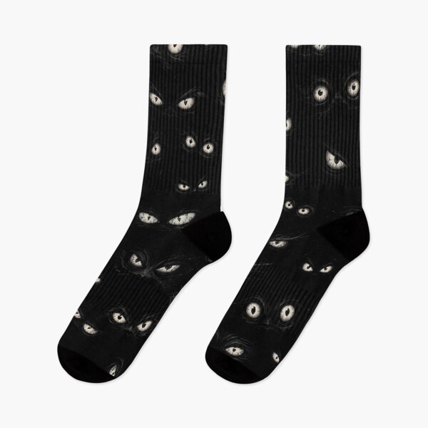 Item preview, Eyes in the Dark Creepy Black Pattern designed and sold by Kaurisdigital.