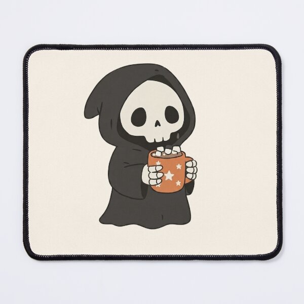 Item preview, Cute Grim Reaper Hot Chocolate Marshmallow Kawaii Spooky Winter designed and sold by wingoo22.