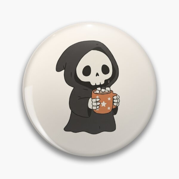 Item preview, Cute Grim Reaper Hot Chocolate Marshmallow Kawaii Spooky Winter designed and sold by wingoo22.