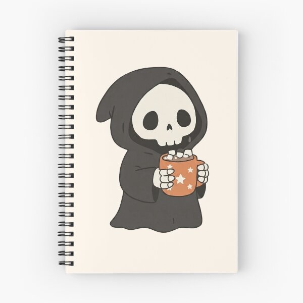 Item preview, Cute Grim Reaper Hot Chocolate Marshmallow Kawaii Spooky Winter designed and sold by wingoo22.