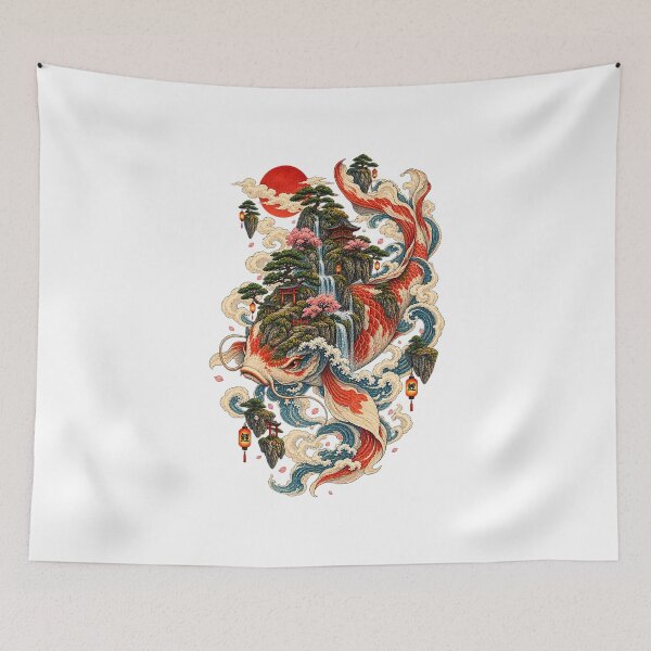 Item preview, The Fish with the Mountain Head – Japanese Ukiyo-e Surreal Art designed and sold by Substance_life.