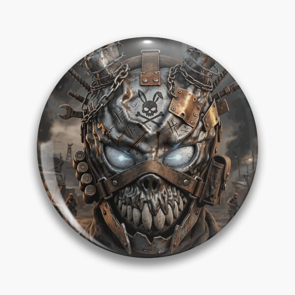 Item preview, Post Apocalyptic Skull Raider with Glowing Eyes designed and sold by AldricFenner.