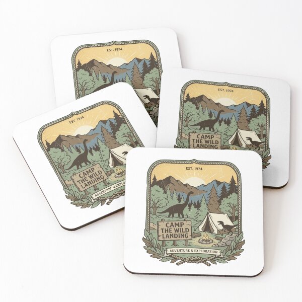 Item preview, Camp The Wild Landing Adventure Badge Sticker designed and sold by TheWildLanding.