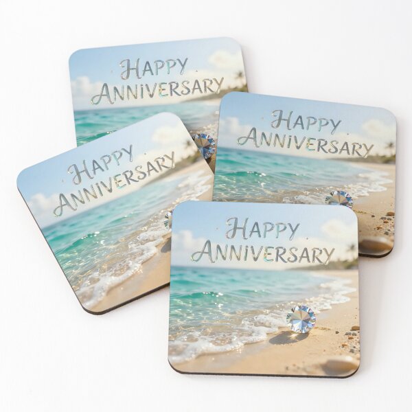 Item preview, Happy Anniversary – Tropical Beach Romance designed and sold by Nomad-Maynard.