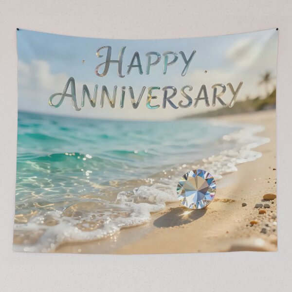 Item preview, Happy Anniversary – Tropical Beach Romance designed and sold by Nomad-Maynard.