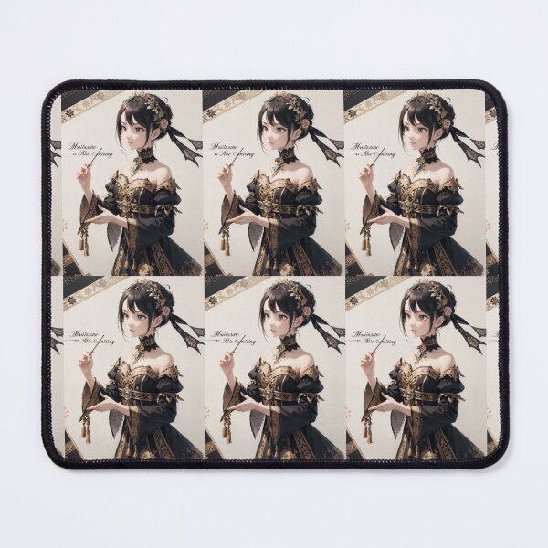 Item preview, Oriental Fantasy Woman Black Gold Floral Art designed and sold by EchoWave11.