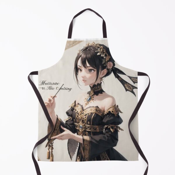 Item preview, Oriental Fantasy Woman Black Gold Floral Art designed and sold by EchoWave11.