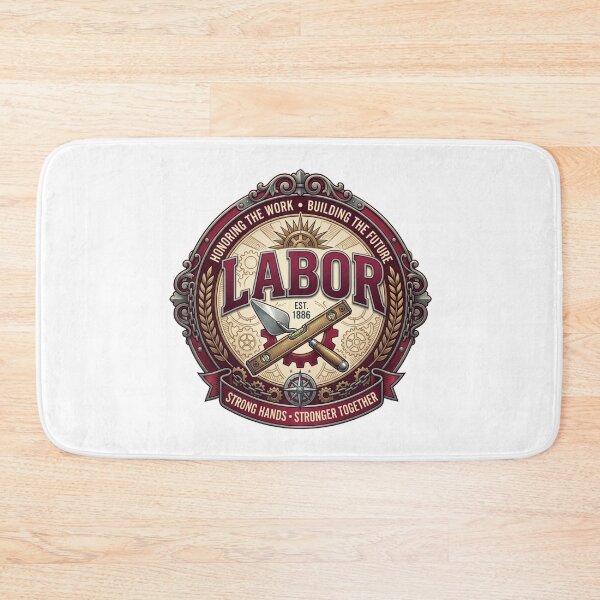 Item preview, Labor Heritage Badge Shirt - Est 1886 Vintage Trade Tee - Retro designed and sold by relso.