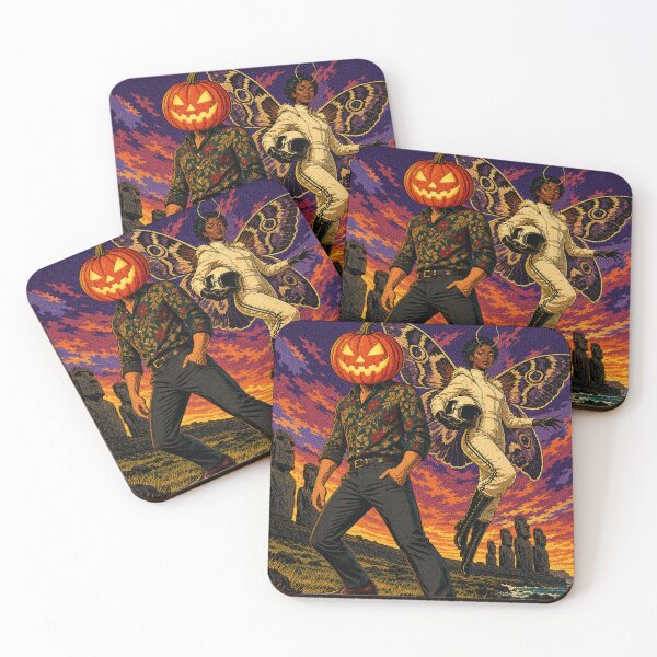 Item preview, Headless Horseman Moth Queen Duo - Retro Halloween Fantasy Art designed and sold by TheHorsemanRidesAgain.
