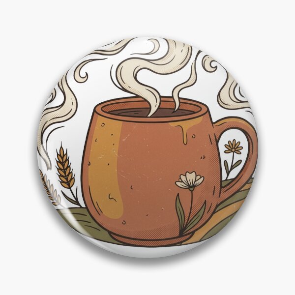 Item preview, Cozy Floral Coffee Mug Cottagecore Sticker designed and sold by TheWildLanding.