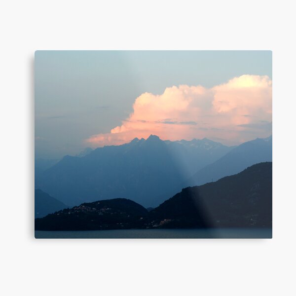 Sunset at Lake Como, Italy Metal Print