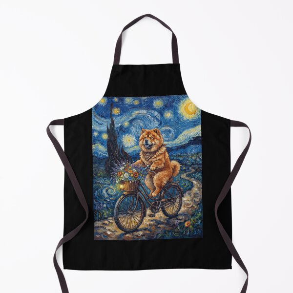 Item preview, Chow Chow Biking Bike Starry Night Van Gogh Art Dog Lover designed and sold by dian-rody-crest.