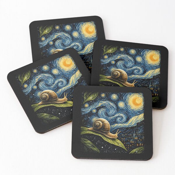 Item preview, Celestial Snail Under a Starry Night Dreamy Nature Inspired Design designed and sold by MiALopezArt.