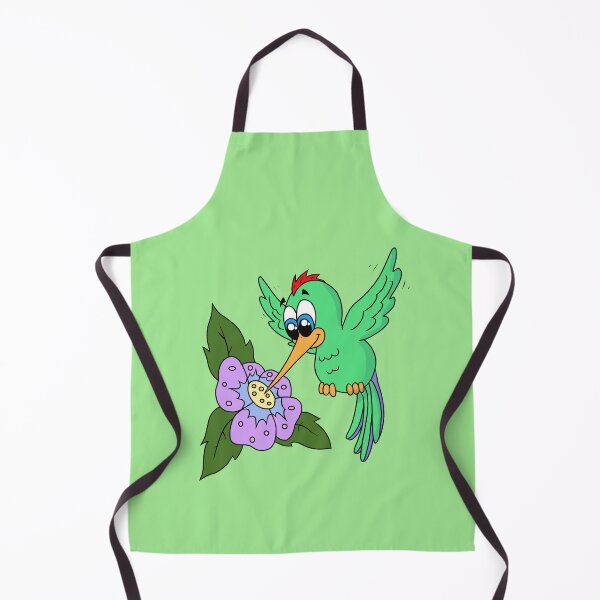 Item preview, Cute Kawaii Green Hummingbird with Flower - Adorable Cozy Critter Cartoon designed and sold by CozyCritters8.