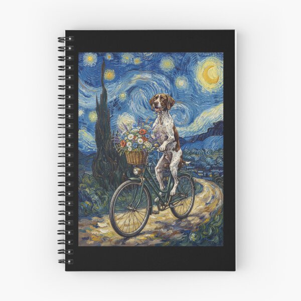 Item preview, English Pointer Biking Bike Starry Night Van Gogh Art Dog Lover designed and sold by dian-rody-crest.