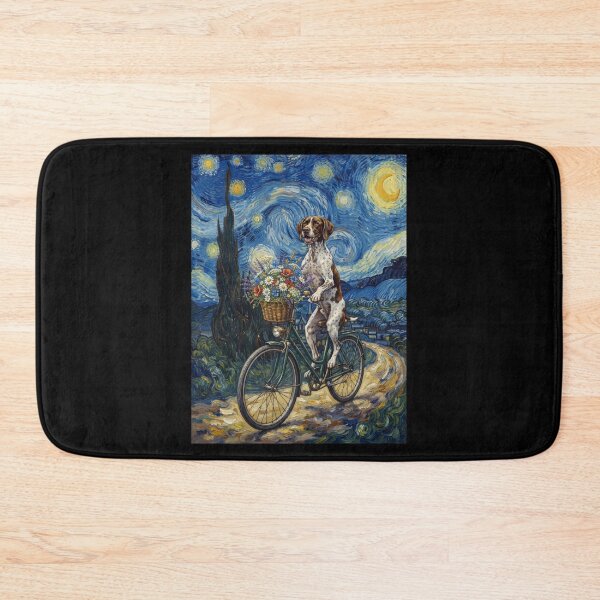 Item preview, English Pointer Biking Bike Starry Night Van Gogh Art Dog Lover designed and sold by dian-rody-crest.