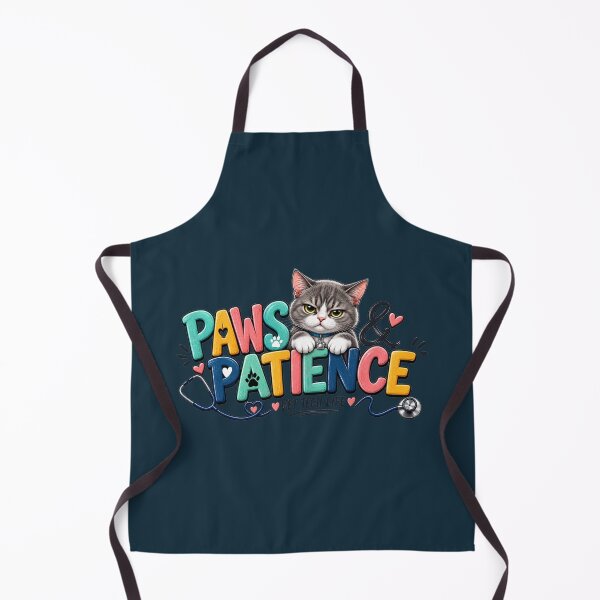 Artikelvorschau, Pfoten & Geduld – Lustiges Design für Tierarzthelferinnen mit Katze entworfen und verkauft von HO•Designs.