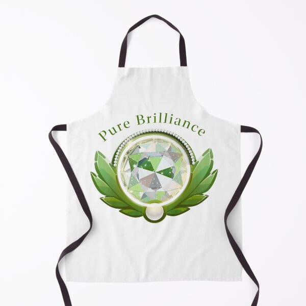 Item preview, Pure Brilliance Green Crystal Gemstone & Pearls Aesthetic Badge designed and sold by MinimalAurashop.