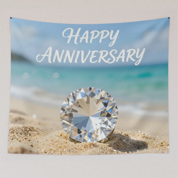 Item preview, Happy Anniversary – Tropical Beach Romance designed and sold by Nomad-Maynard.
