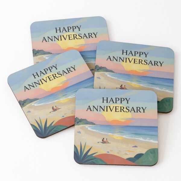 Item preview, Happy Anniversary – Tropical Beach Romance designed and sold by Nomad-Maynard.