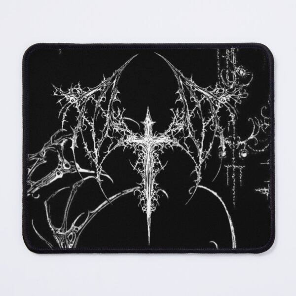 Item preview, Cyber Sigilism Winged Cross Mall Goth - Dark Aesthetic Chandelier Graphic designed and sold by BrontesWhimsyStore.
