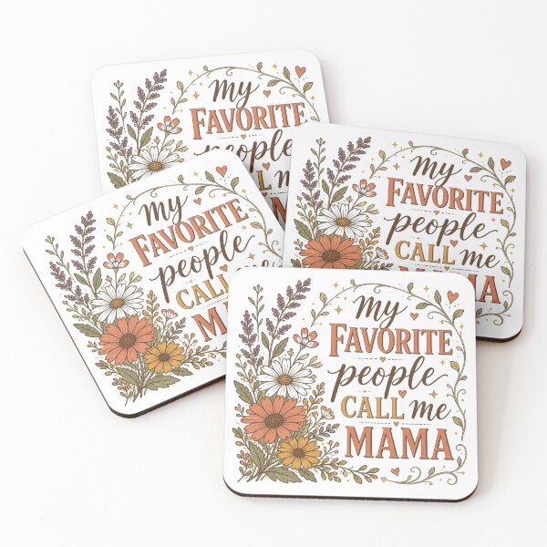 Item preview, My Favorite People Call Me Mama" Vintage Floral Graphic Design designed and sold by Style2Vie.