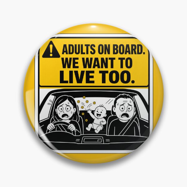 Item preview, Baby On Board Warning Bumper Sticker Humor Car Decal designed and sold by Zenther.