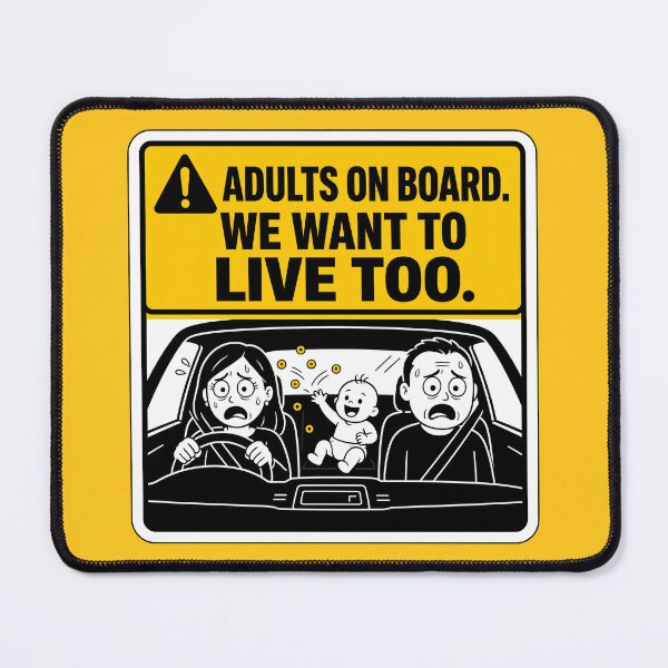 Item preview, Baby On Board Warning Bumper Sticker Humor Car Decal designed and sold by Zenther.